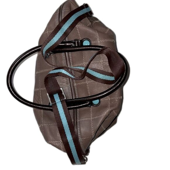 Franco GABS tan leather squares patch purse - Picture 1 of 7